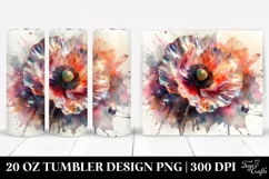 Abstract Shiny Plastic Poppy. 20 Oz Tumbler Design Product Image 1
