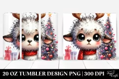 Expressive Baby Lamb, Watercolor 20 Oz Tumbler Product Image 1