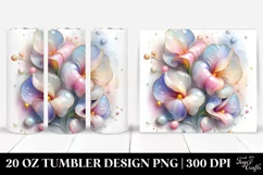 Sweet Pea Watercolor Splash 20 Oz Tumbler Product Image 1