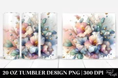 Sweet Pea Watercolor Splash 20 Oz Tumbler Product Image 1