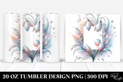 abstract Pastel Shiny Snowdrop | 20 oz Tumbler Product Image 1