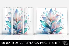 abstract Pastel Shiny Snowdrop | 20 oz Tumbler Product Image 1