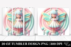 Pastel Martzipan Christmas Fairy Clipart, Transparent 20 Oz Product Image 1