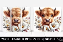 Cute Baby Highland Cow Tumbler Product Image 1