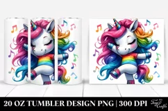 Dancing Unicorn Watercolor Tumbler Product Image 1