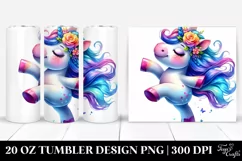 Dancing Unicorn Watercolor Tumbler Product Image 1