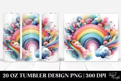 Colorful Pastel Rainbow Abstract Tumbler | 20 oz Tumbler Product Image 1