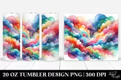 Colorful Pastel Rainbow Abstract Tumbler | 20 oz Tumbler Product Image 1