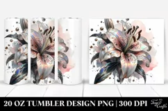 Shiny Marble Flower Lily | 20 Oz Tumbler Product Image 1