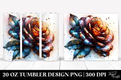 Abstract Glossy Camellia. 20 Oz Tumbler Design Product Image 1