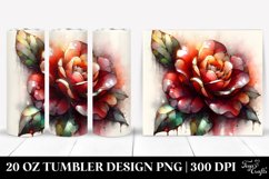 Abstract Glossy Camellia. 20 Oz Tumbler Design Product Image 1