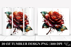 Abstract Glossy Camellia. 20 Oz Tumbler Design Product Image 1