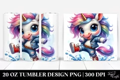 Baby Unicorn Jumping | 20 oz Tumbler Product Image 1