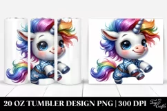 Baby Unicorn Jumping | 20 oz Tumbler Product Image 1