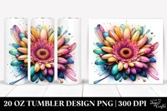 detailed Vibrant Pastel Gerbera | 20 oz Tumbler Product Image 1