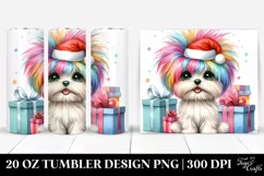 Enthusiastic Havanese Puppy, Watercolor 20 Oz Tumbler Product Image 1