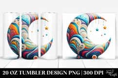 Whimsical Moon Art | 20 Oz Tumbler Product Image 1
