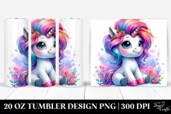 Baby Unicorn Sitting | 20 oz Tumbler Product Image 1