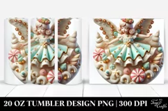Pastel Martzipan Christmas Angel Clipart, Transparent 20 Oz Product Image 1