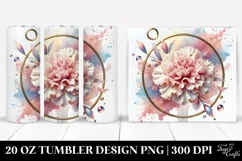 Abstract Shiny Carnation Clipart 20 Oz Tumbler Product Image 1
