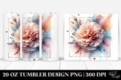 Abstract Shiny Carnation Clipart 20 Oz Tumbler Product Image 1