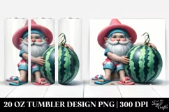 Detailed Gnome Silling, Beach Wear Watermelon | 20 Oz Product Image 1