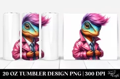 Baby Dinosaur with Raincoat 20 Oz Tumbler Product Image 1