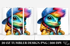 Expressive Baby Dinosaur, Watercolor 20 Oz Tumbler Product Image 1