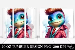 Modest Baby Dinosaur, Watercolor 20 Oz Tumbler Product Image 1