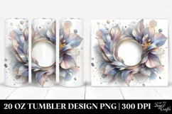 Shiny Iris Watercolor Splash 20 Oz Tumbler Product Image 1