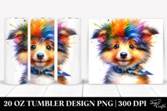Vibrant Collie Baby | 20 oz Tumbler Product Image 1