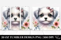 Baby Dog Big Eyes Tumbler Design Product Image 1