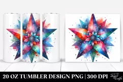 Colorful Watercolor Star | 20 Oz Tumbler Product Image 1
