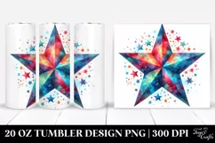 Colorful Watercolor Star | 20 Oz Tumbler Product Image 1