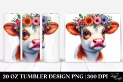 Cute Baby Cow Modest 20 Oz Tumbler Product Image 1