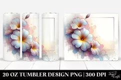 Glossy Primrose Watercolor Splash 20 Oz Tumbler Product Image 1
