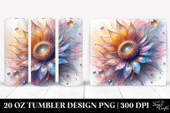 Shiny Metallic Sunflower Tumbler Product Image 1