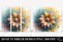 Shiny Metallic Sunflower Tumbler Product Image 1