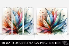 Abstract Stained Tulip Clipart 20 Oz Tumbler Product Image 1