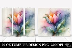 Abstract Wooden Tulip Clipart 20 Oz Tumbler Product Image 1