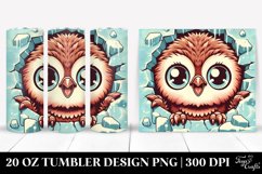 Retro Baby Owl Clipart 20 Oz Tumbler Product Image 1