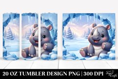 Cute Baby Rhino in Winter 20 Oz Tumbler Product Image 1