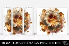 Shiny Nasturtium with Golden Insertions | 20 Oz Tumbler Product Image 1