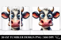 Funny Cow Portrait | 20 Oz Tumbler Product Image 1