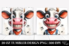 Goofy Cow Portrait | 20 Oz Tumbler Product Image 1