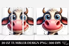 Funny Cow Portrait | 20 Oz Tumbler Product Image 1