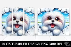 Funny Maltese Ice Cracks | 20 Oz Tumbler Product Image 1