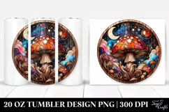 Detailed Stained Mushroom Tumbler Product Image 1