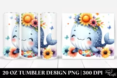 Whimsical Baby Whale | 20 Oz Tumbler Product Image 1