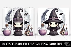Gothic Funny Witch Clipart, Transparent 20 Oz Tumbler Product Image 1